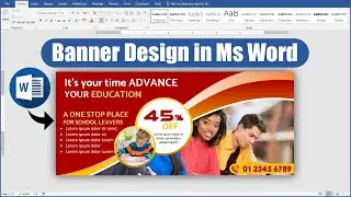 Banner Design in Ms Word Hindi Tutorial || Website and Social Media Banner Design || Ready to Print