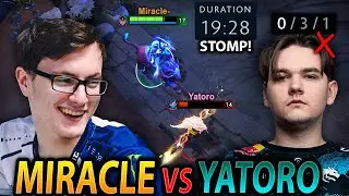 MIRACLE stomps YATORO in just 19 minutes ft SABERLIGHT dota (2 GAMES)
