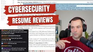 Cybersecurity Resumes Reviewed Live!