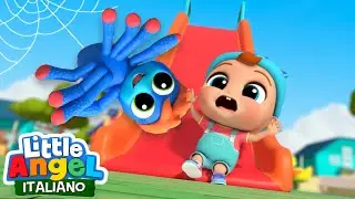 Guarda, Un Ragnetto Sullo Scivolo 🙄💙 Cartoni Animati & Canzoni Bambini | Little Angel Italiano