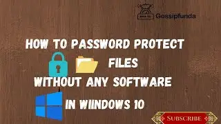 How to lock files with password without software in windows 10/11