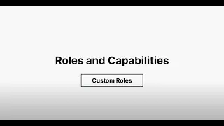 Custom Roles