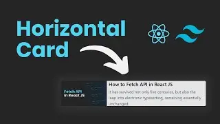 How to make a horizontal card in Tailwind CSS
