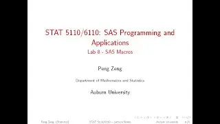 SAS Lab 8: SAS Macros - Part B