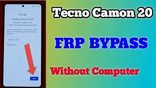 Tecno Camon 20 Frp Bypass || Tecno CK6 Google Account Bypass Without PC