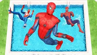 GTA 5 Team Spiderman Water Fails (Ragdolls/Euphoria Physics)