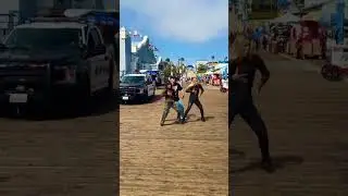 Policeman reacts to our dance 😱