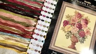 #2. Вышивка/ Bucilla 45460 - Roses/ Обзор набора/ Начало отшива/ Мои Первые  впечатления
