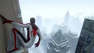 Spider Man Miles Morles - The TRACK Suit | Sparkling Snow Free Roam ( PS4)