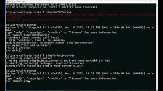 simple http server error with pip in python