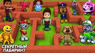 PAW PATROL MAZE SURVIVAL RYDER CHASE MARSHALL ROCKY & TALKING BEN & GARTEN OF BANBAN 3 MINECRAFT