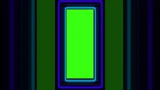 Neon Glowing Frame - Abstract Border - Green Screen - Edges - FULL SCREEN - Shorts