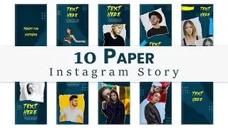 Motion Graphic Animation | After Effects Templates | Paper Insta Story Pack