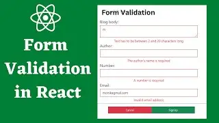 Form Validation in React JS | React Form Validation | Validate Form in React