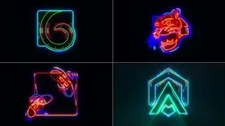 Neon Glitch Logo Reveal After Effects Template | Copied content Templates