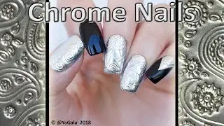 Chrome nail design / Зеркальный лак для ногтей, дизайн