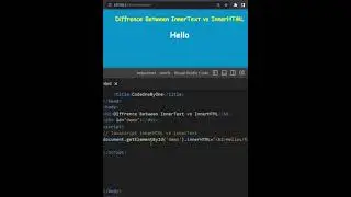 Diffrence between InnerText and InnerHTML in 