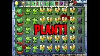 Plants vs. Zombies Lawn of Hell 2.2 - Repeater & Cabbage Vs All 99999 Zombies coming out Survival.