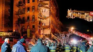 LIVE! Building Collapse. Bronx New York. Search & Rescue.