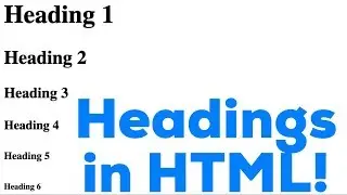 How to add headings in HTML!  |  HTML Basics #4