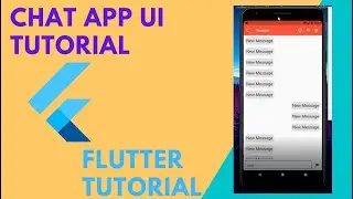 How to create a simple chat app UI in FLUTTER from scratch