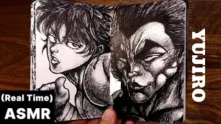 [ASMR] Drawing YUJIRO HANMA - Baki Hanma (Real Time)