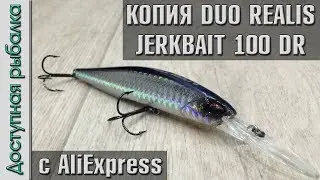 Воблер копия DUO Realis Jerkbait 100DR-SP от AllBlue с AliExpress | Обзор, тест под водой
