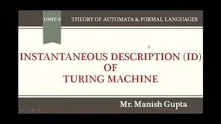 5.2 Instantaneous Description of Turing Machine