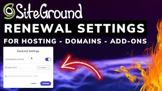 SiteGround Renewal Settings for Hosting Domains and Add Ons