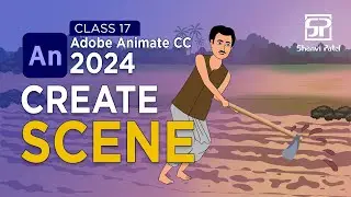 Adobe Animate CC 2024 Advance Level: Create Cartoon Scene | 2D Animation | 2D Cartoon | Hindi