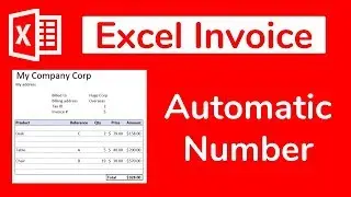 Excel Template - Invoice with automatic number - Doctor Excel #094