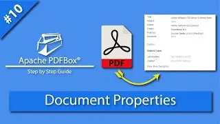 Document Properties, Apache PDFBox Tutorial, Apache pdfbox example, PDFBox Java example, maven,