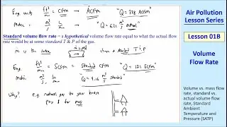 Air Pollution Lesson 01B: Volume Flow Rate