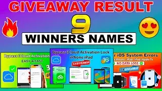 🎁😍 Giveaway Winner Names of PassFab Activation Unlock iCloud Bypass/Foneazy Unlockit/iMyFone Fixppo