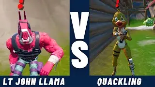 What happens when Boss Lt. John Llama fights Boss Quackling in Fortnite Chapter 3 Season 1?