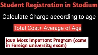 Student Ticket Booking System in Java 2021 | Stadium ticket booking system calculate cost average