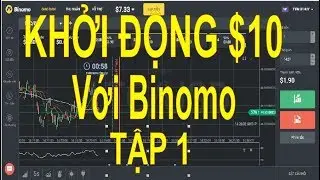 Tâp 1, khởi động $10 với Binomo, tùy chọn nhị phân, dành cho bạn mới khời nghiệp, ít tiền