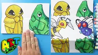 How to Draw Metapod vs Kakuna Surprise Fold