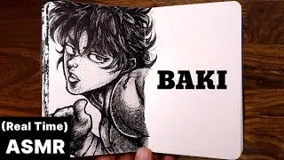 [ASMR] Drawing BAKI HANMA - Baki Hanma (Real Time)