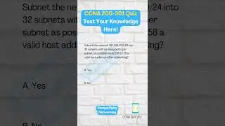 CCNA Quiz 101:IP Subnetting 4 #ccnacertification #ccnaroutingandswitching #subnetting #cisco #ccna