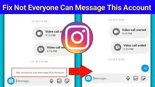 Fix Instagram Not Everyone Can Message This Account Problem Solve | Not Everyone Can Message Fix