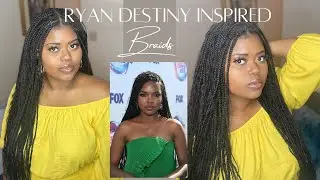Boho Knotless Braids With Human Hair| Ryan Destiny Inspired