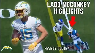 Ladd McConkey EVERY ROUTE from His NFL Debut || NFL Preseason 2024 Highlights || ⚡