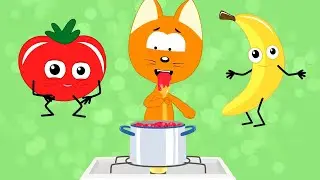 Готовим  и кушаем вкусняшки вместе  с Котэ -  🚑 Котэ едет и поёт – Сборник –  песенки для малышей