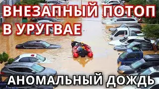 Внезапное наводнение в Уругвае 5 января! Аномальный дождь с очень большими объемами осадков!