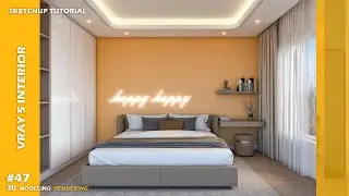 Bedroom interior design | Vray 5 Sketchup interior #47