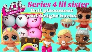 Unboxing LOL Surprise Series 4 Lil Sister Eye Spy Series Ball Placement and Weight Hacks Kids Toys