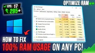 FIX 100% RAM USAGE on WINDOWS - Optimize RAM with BEST SETTINGS✅