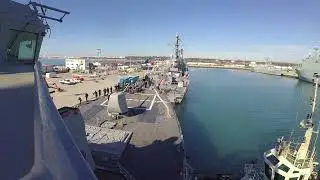 Timelapse: USS Ross Returns to Port at Naval Station Rota, Spain