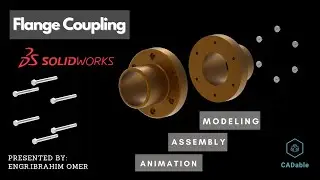 How to design flange coupling in SOLIDWORKS | Exploded View Animation | Solidworks toolbox | CADable